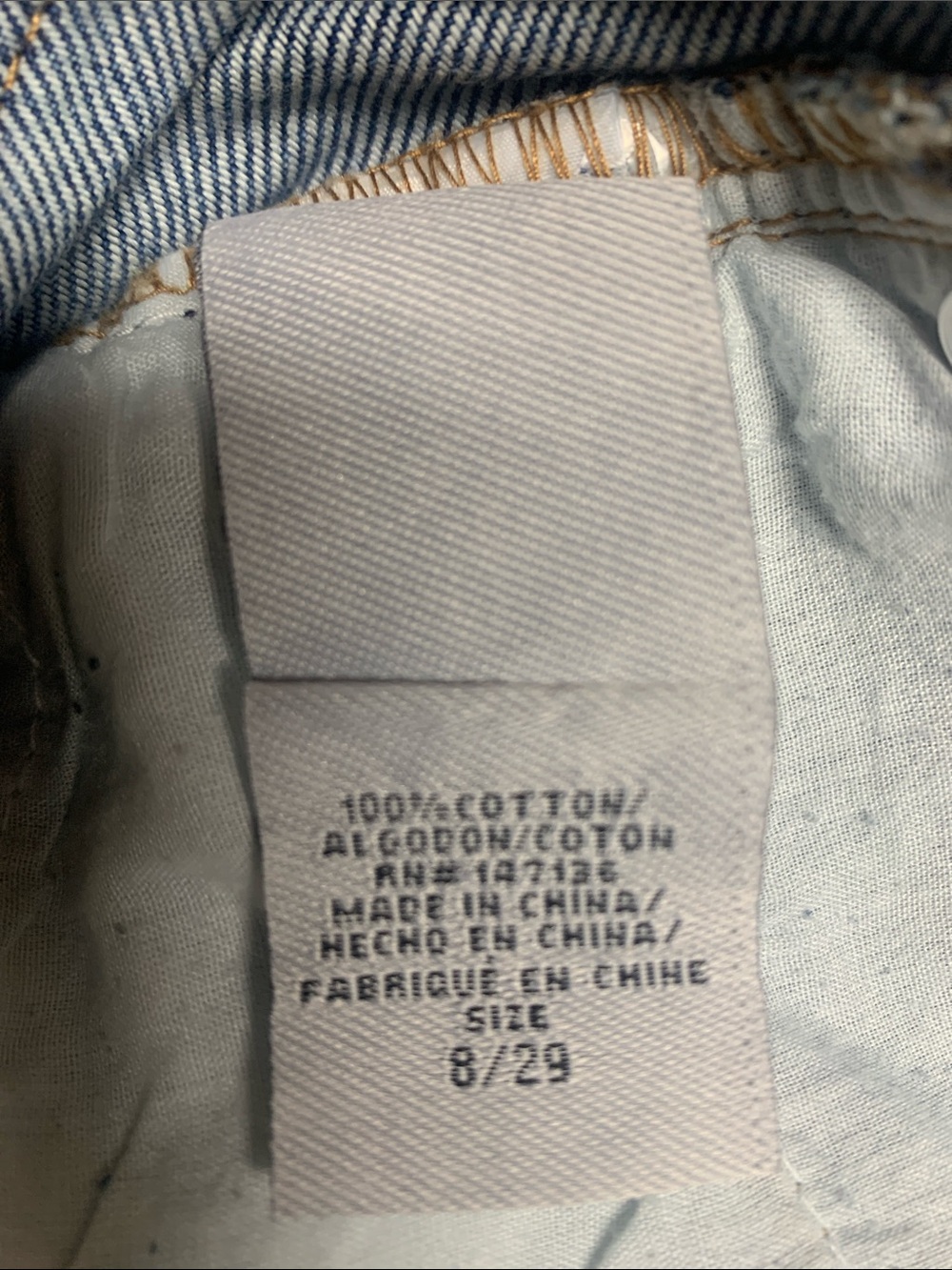 NEW 1822 Baggy Straight Samuel Jeans in Medium Blue Wash Size 8 29 - Picture 7 of 7